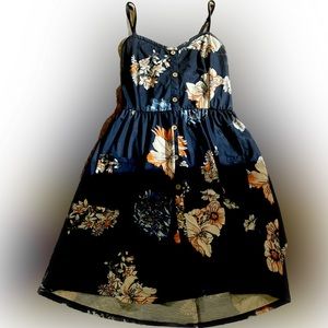 Navy, pink, and white summer dress. XL